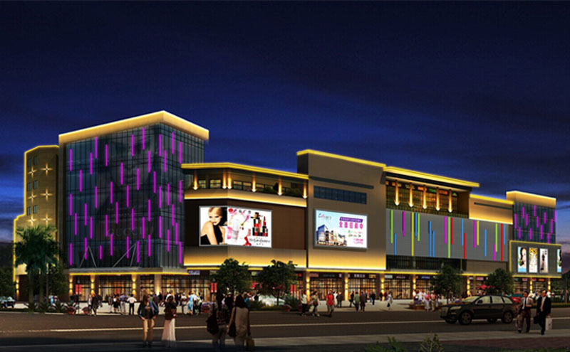 【陜西】盛潤(rùn)購(gòu)物城線(xiàn)型燈亮化